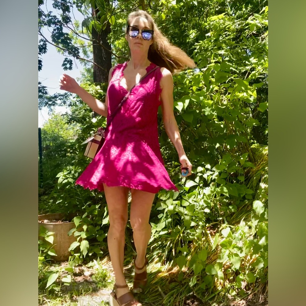 Free People Fuchsia Lace Heart in Two
Mini Dress - Picture 12 of 14